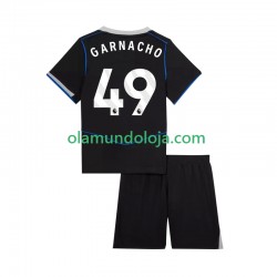Camisola Chelsea Alejandro Garnacho 49 Criança Equipamento Terceiro 2025-2026 Manga Curta